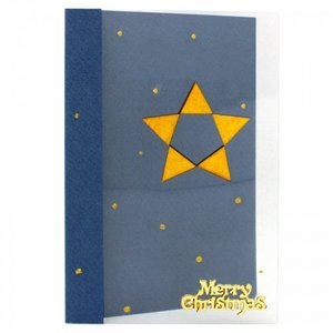 크리스마스투명카드(3인세트)-별